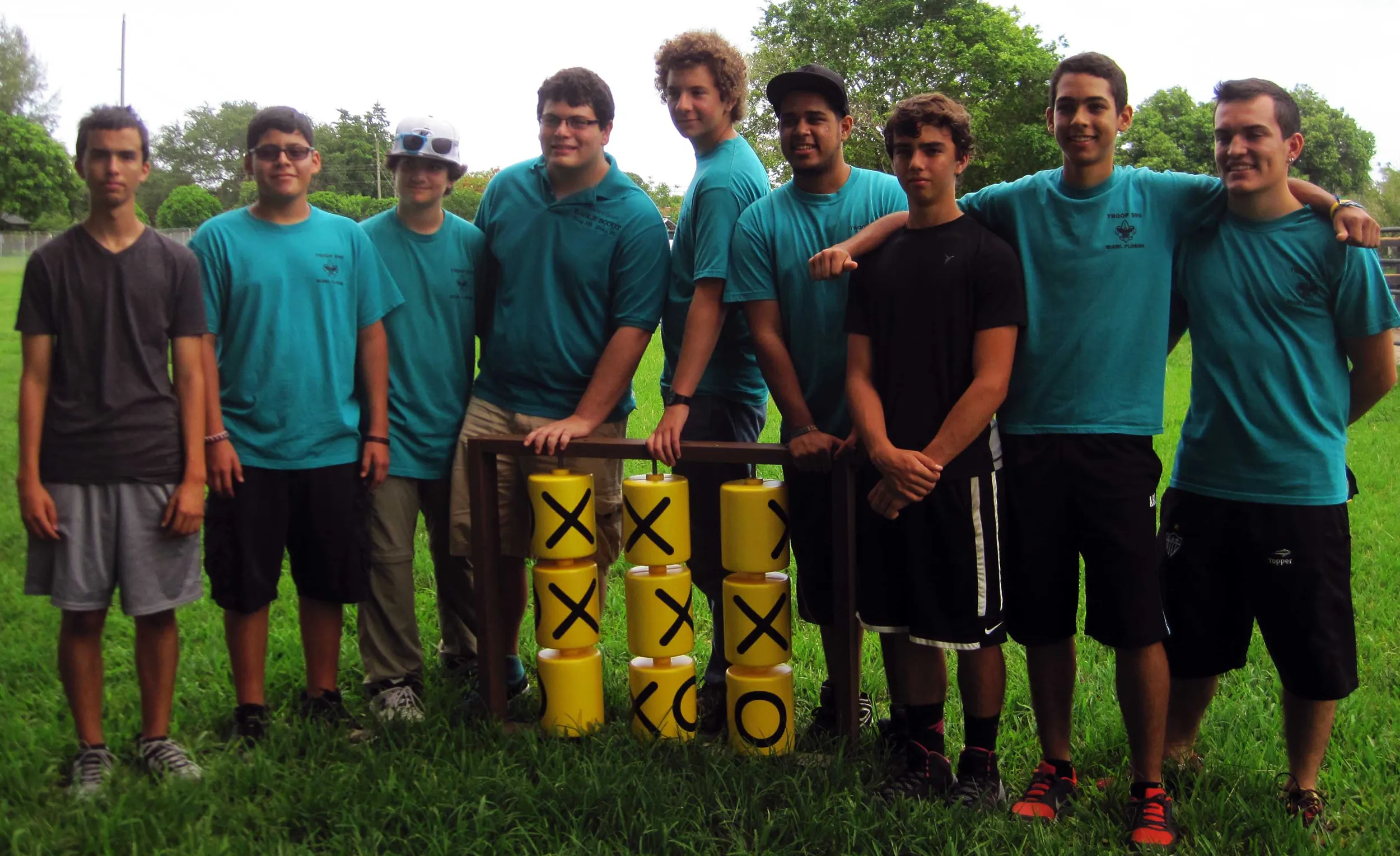 Gianni LaVecchia and scouts from Troop 599